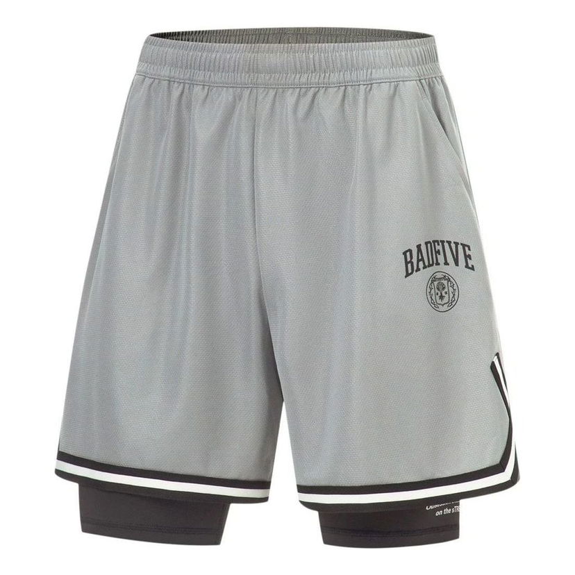 Šortky Li-Ning BadFive Graphic 2-in-1 Shorts Šedá | AKST521-2