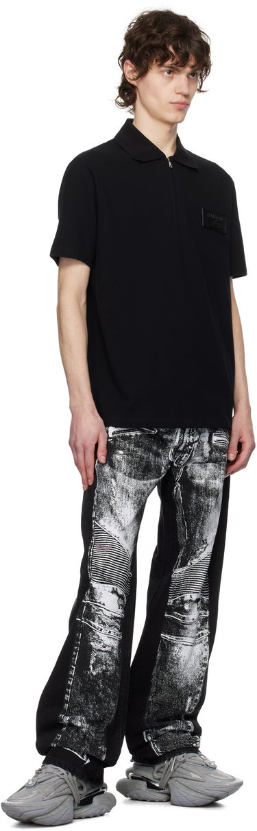 Džínsy Balmain Balmain Loose-Fit Biker Print Jeans Čierna | EH1ML155DF52, 3