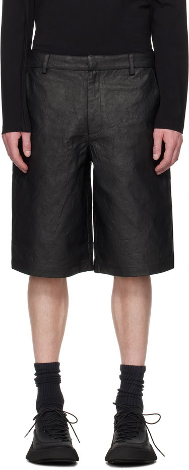 Šortky HELIOT EMIL Armada Textured Wide-Leg Shorts Čierna | SS25_M_10_195_BLK01, 0