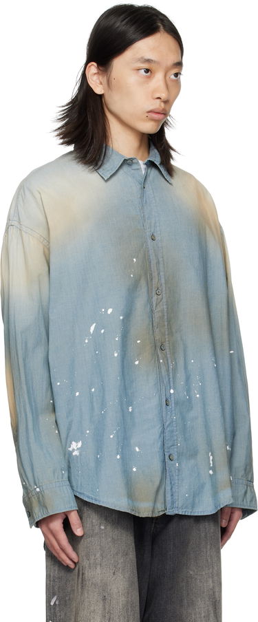 Košeľa Acne Studios Acne Studios Paint Splatter Button-Up Shirt Modrá | BB0633-, 1