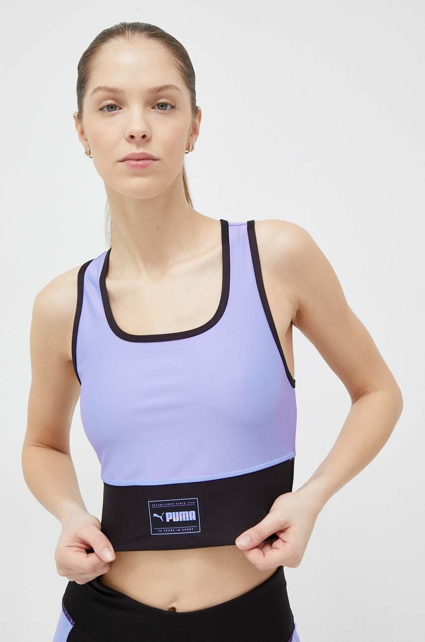 Crop Top Puma Fit Eversculpt Skimmer Top Tyrkysová | 523077, 0