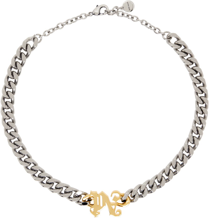 Náhrdelník Palm Angels Chain Necklace With Monogram Metalická | PMOB017C99MAT0017276