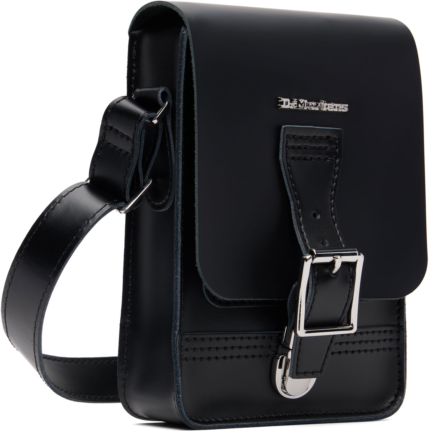 Taška cez rameno Dr. Martens Leather Vertical Crossbody Bag Dr. Martens Čierna | AD055001, 1