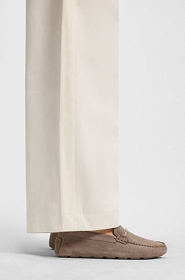 Oblečenie a doplnky BOSS Suede Moccasins with Driver Outsole Béžová | 50548657, 1