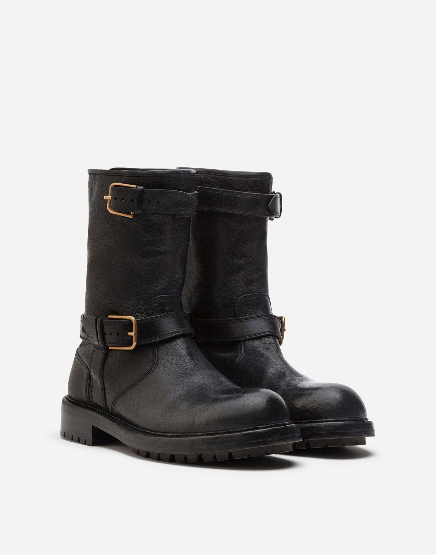Doplnky Dolce & Gabbana Dolce & Gabbana Horsehide Biker Boots Čierna | A70032AW35280999, 1