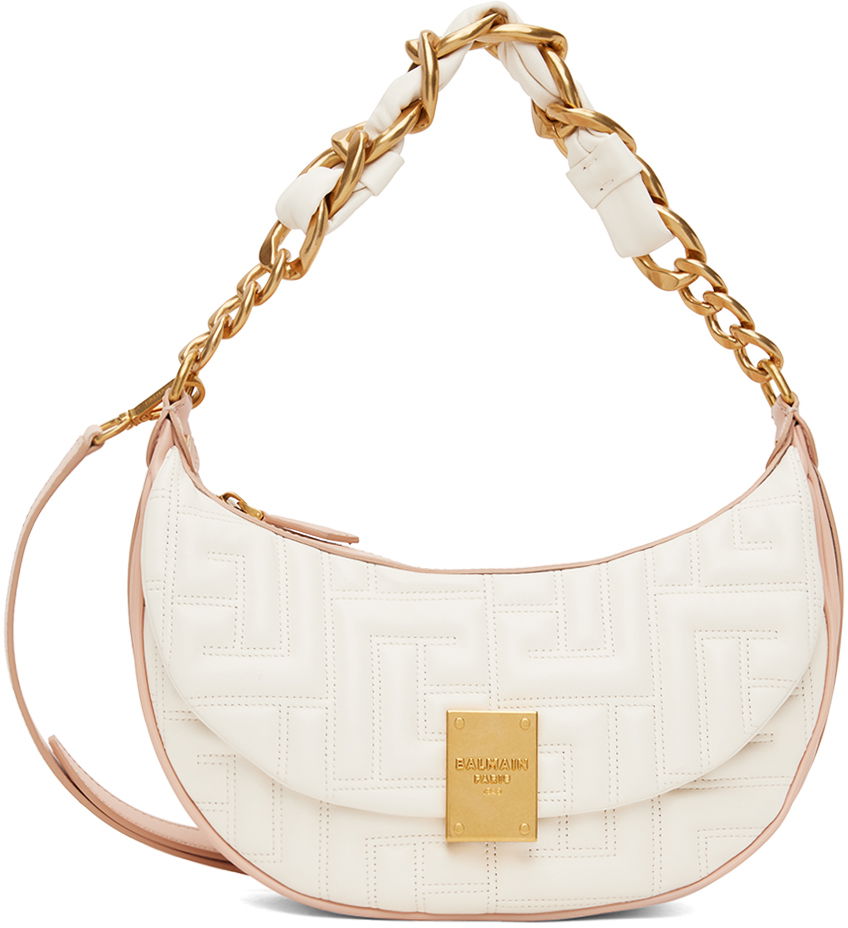 Taška cez rameno Balmain 1945 Soft Bag Biela | CN1BP870LNQD, 0