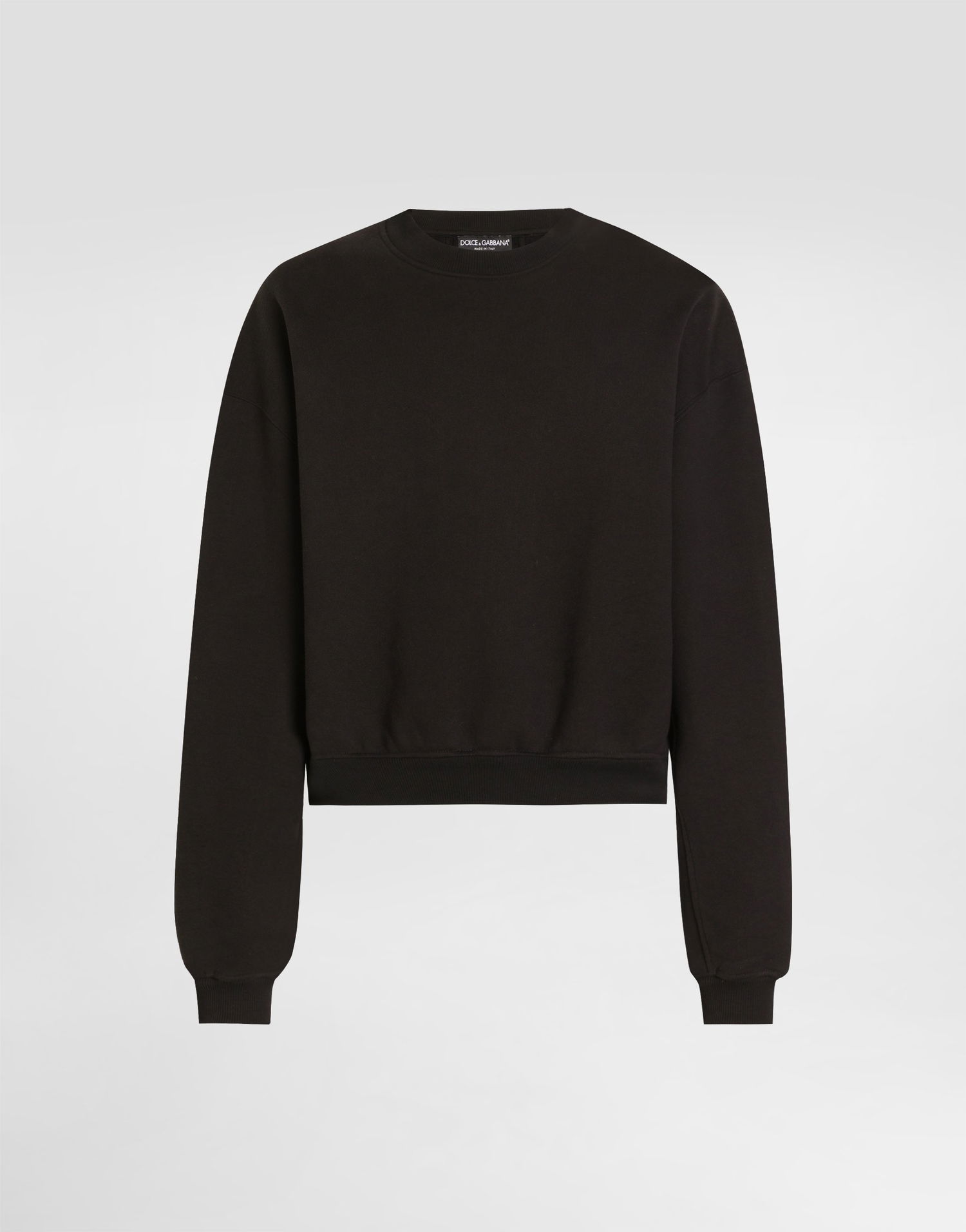 Mikina Dolce & Gabbana Dolce & Gabbana Long-Sleeved Cropped Sweatshirt Čierna | G9BVHTG7PLAN0000, 0