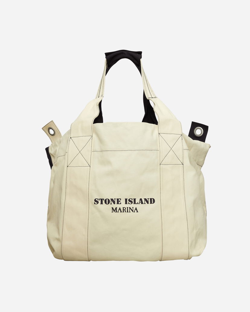 Tote bag Stone Island Marina Plated Cotton Canvas Tote Bag Butter Béžová | 8115913XD V0035