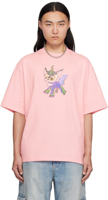 Tričko We11done We11done Jeff Monster Drawing T-Shirt Ružová | WD-TT0-25-744-U-PK, 0