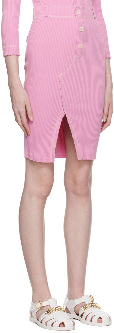Sukňa Moschino Moschino Jeans Vented Midi Skirt Ružová | 0112 8266, 1