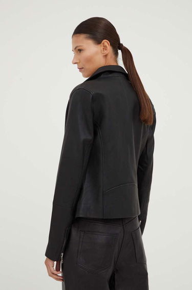 Bunda Samsoe Samsoe Samsoe Samsoe Leather Biker Jacket Čierna | F00008200, 2