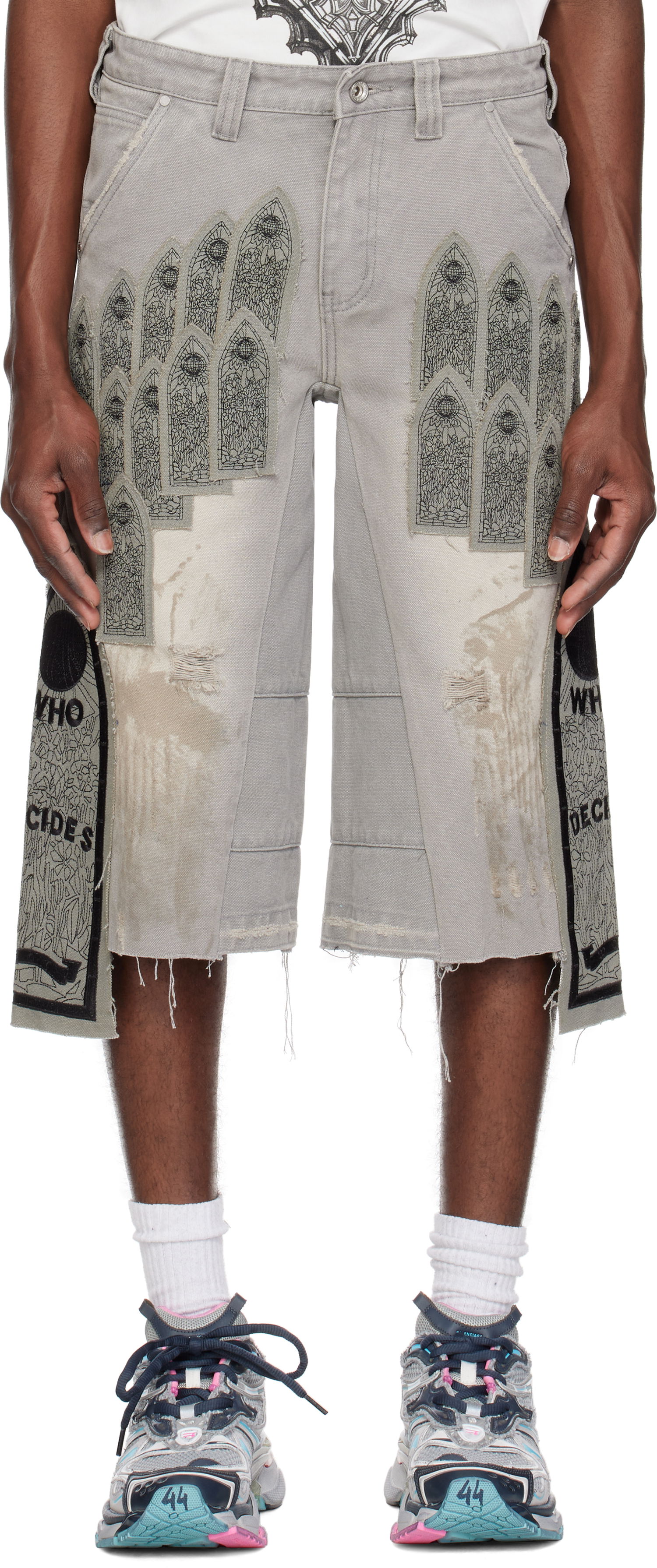 Šortky Who Decides War Who Decides War Patch Arched Carpenter Shorts Šedá | 1120910021SS25, 0