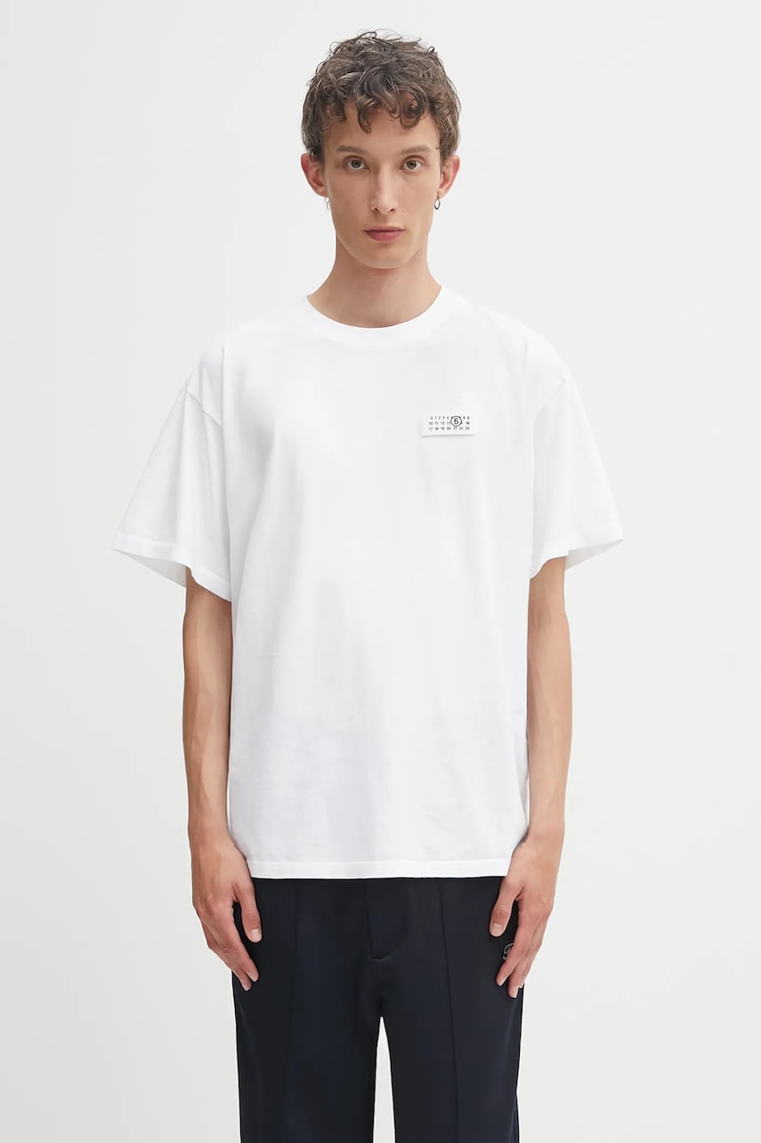 Tričko Maison Margiela MM6 Maison Margiela T-Shirt with Applique Biela | SH2GC0030.M20048.100, 0