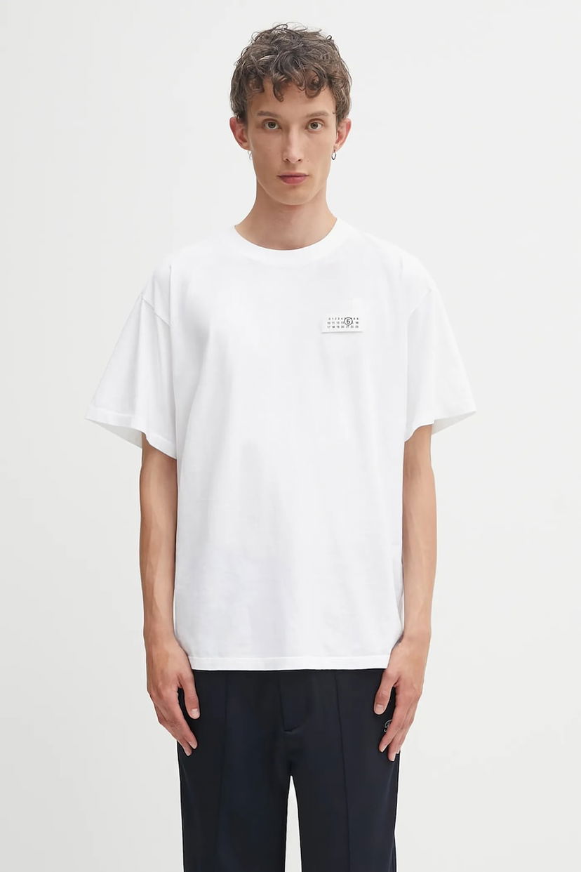 Tričko Maison Margiela MM6 Maison Margiela T-Shirt with Applique Biela | SH2GC0030.M20048.100