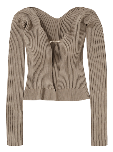 Sveter Jacquemus La Maille Pralu Longue Cardigan Hnedá | 223KN500 2190 180