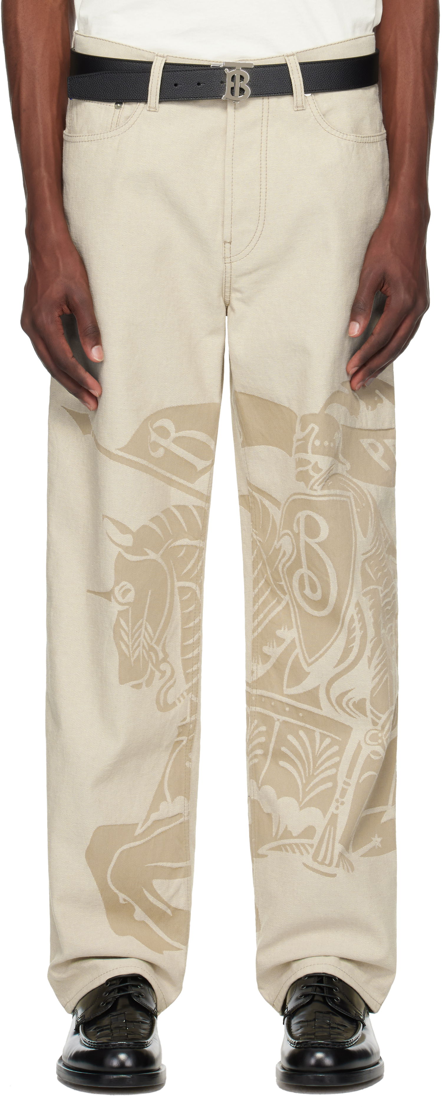 Džínsy Burberry Burberry Regular Fit EKD Jeans Béžová | 8105549, 0