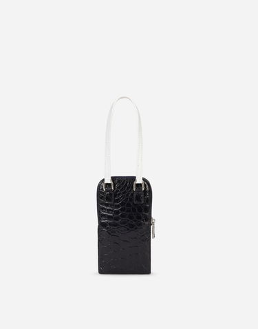 Peňaženka Dolce & Gabbana Dolce & Gabbana Alligator Skin Cell Phone Case With Heat-stamped Logo Navy | BP2575A2V7489623, 2
