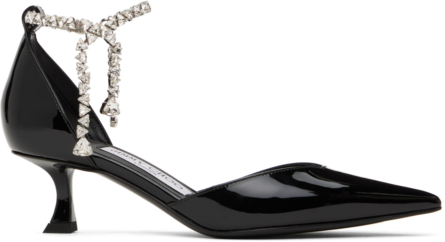 Tenisky a topánky Jimmy Choo Jimmy Choo Stevie 50 Crystal Embellished Patent Leather Heels Čierna | STEVIE 50, 0