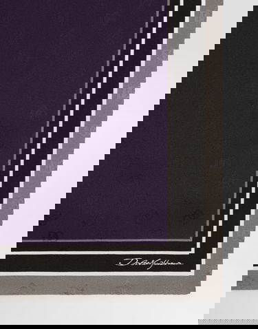 Šál Dolce & Gabbana Dolce & Gabbana Silk Jacquard Scarf 70x70 Fialová | GQ348EG0JSFS9001, 3