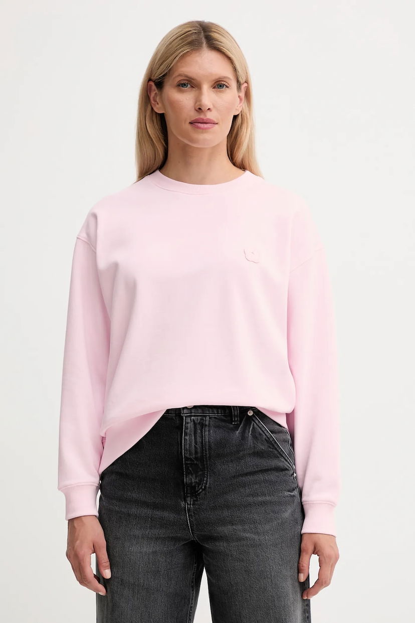 Mikina KENZO Kenzo Smooth Crewneck Sweatshirt Ružová | FF52SW1804MF