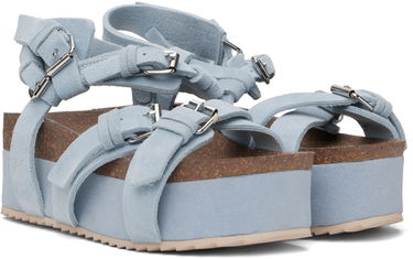 Šaty R13 R13 Suede Platform Sandals Modrá | R13WS075-S211A, 3