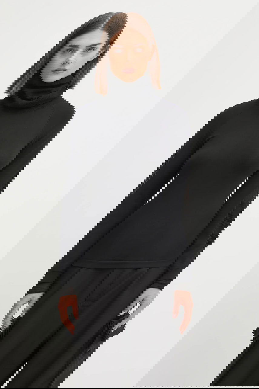 Sveter Y-3 Y-3 Hooded Knit Turtleneck Top Čierna | JX2301, 0