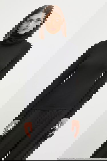 Sveter Y-3 Y-3 Hooded Knit Turtleneck Top Čierna | JX2301, 0