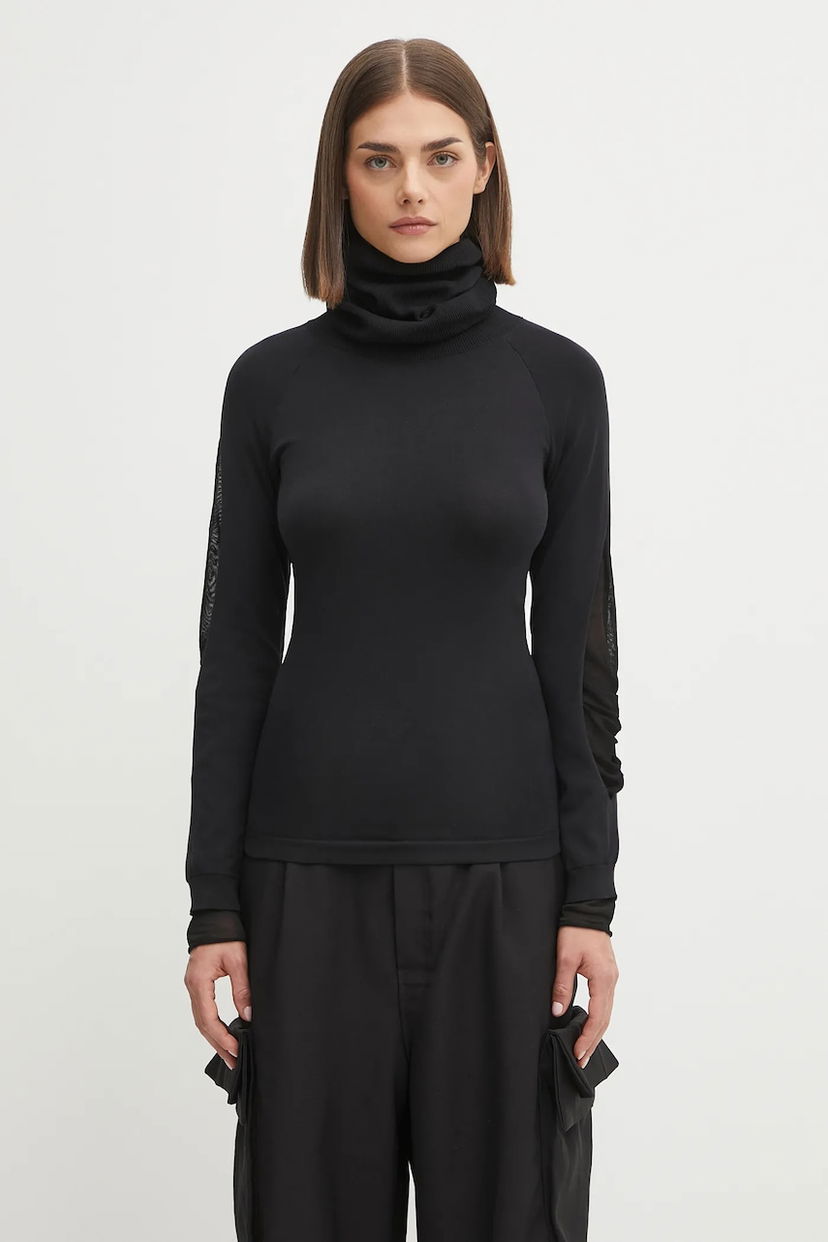 Sveter Y-3 Y-3 Hooded Knit Turtleneck Top Čierna | JX2301