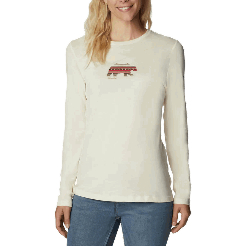 Tričko Columbia HIDDEN HAVEN™ Long Sleeve T-Shirt Bear Graphic Béžová | 1960003194