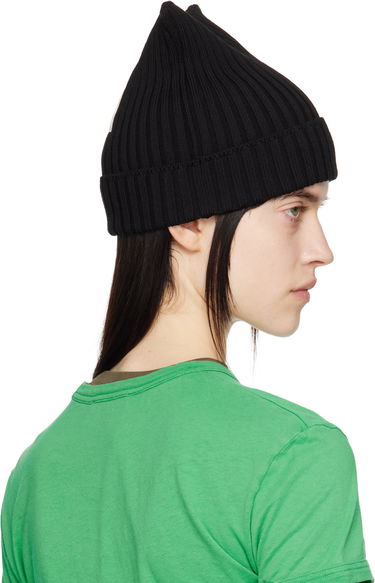 Kulicha Acne Studios Acne Studios Ribbed Square Beanie Čierna | C40396-, 2