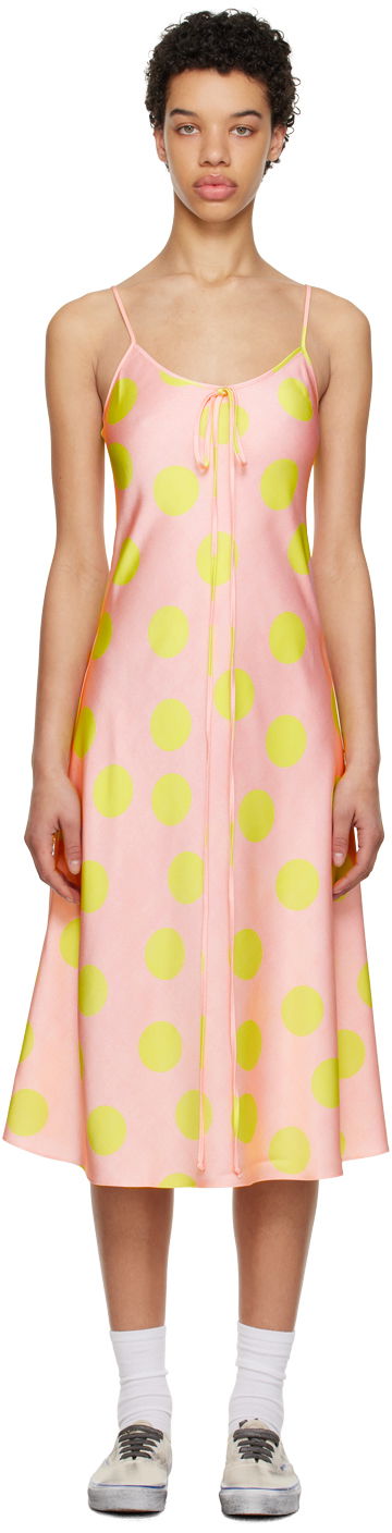 Polka Dot Midi Slip Dress