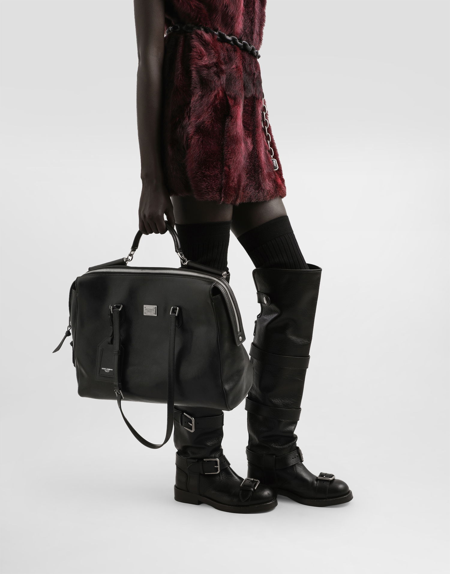 Taška cez rameno Dolce & Gabbana Dolce & Gabbana Vittoria Leather Shoulder and Crossbody Bag Čierna | BB7845AW11880999, 1
