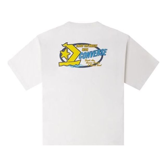 Tričko Converse Retro Sail Boat Graphic T-Shirt Biela | 10025441-A02