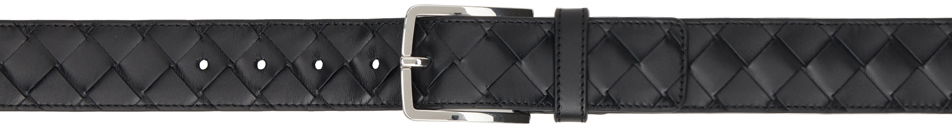 Opasok Bottega Veneta Bottega Veneta Intrecciato Leather Belt Čierna | 609182 V3IM1, 0