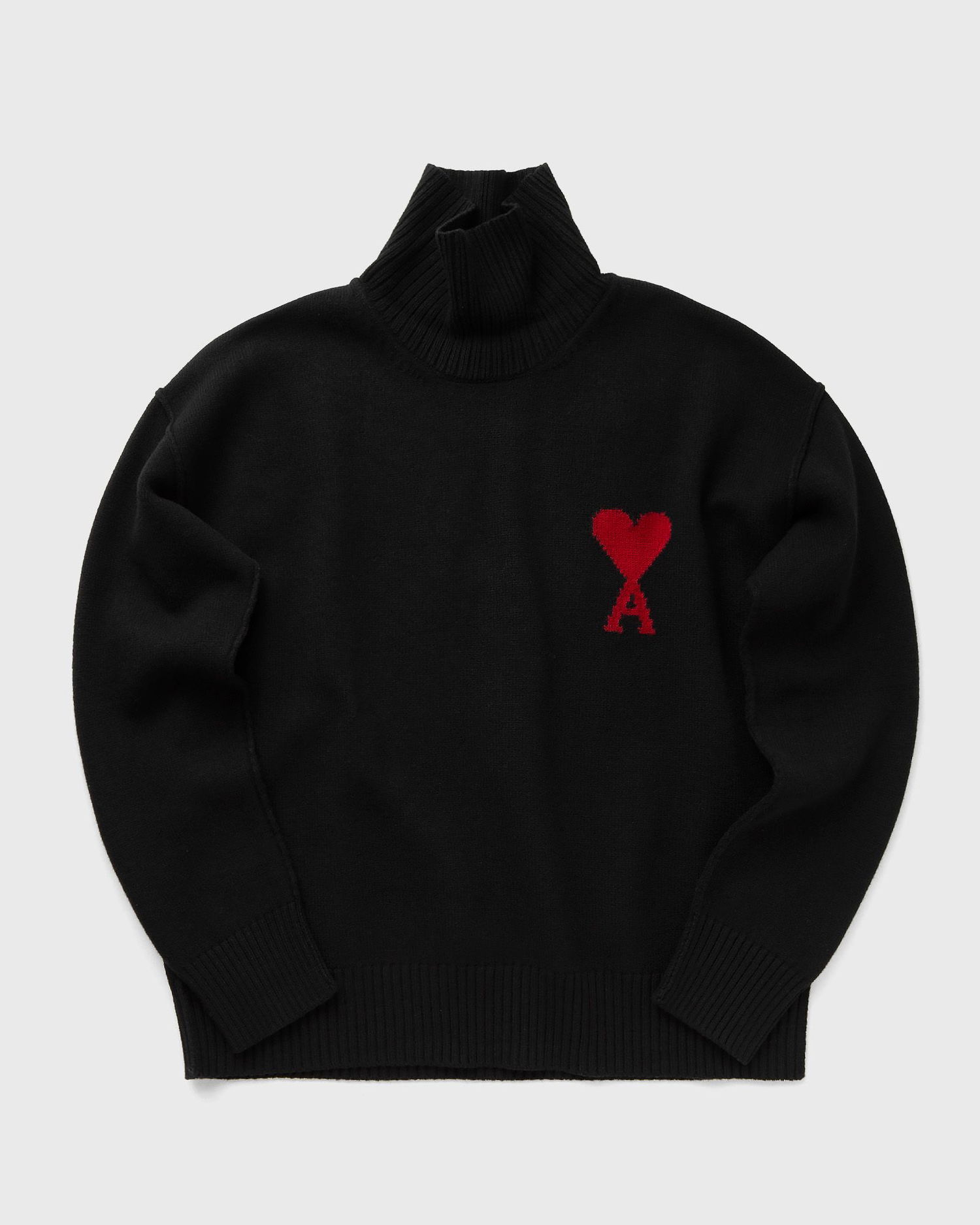 Sveter AMI AMI de Coeur Funnel Neck Sweater Čierna | UKS839.018-009, 1