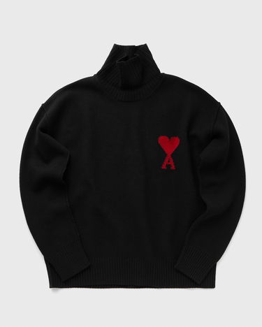 Sveter AMI AMI de Coeur Funnel Neck Sweater Čierna | UKS839.018-009, 1