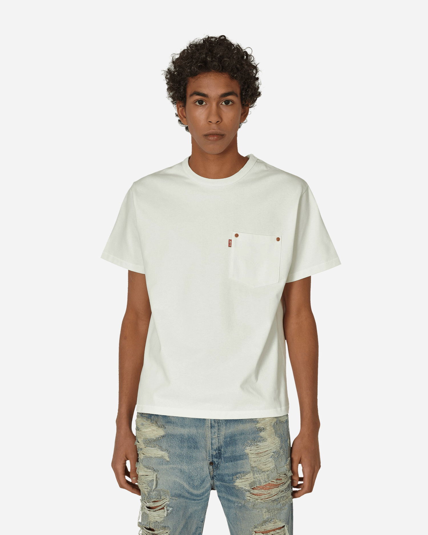 Tričko KENZO Levi’s® Pocket Biela | FD65TS036LE7 02, 0