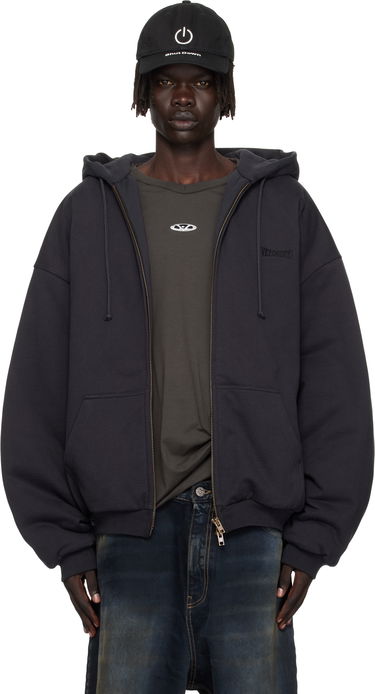 Mikina VETEMENTS VETEMENTS Puffed Oversized Zip-Up Hoodie Čierna | UH76ZU860B, 0