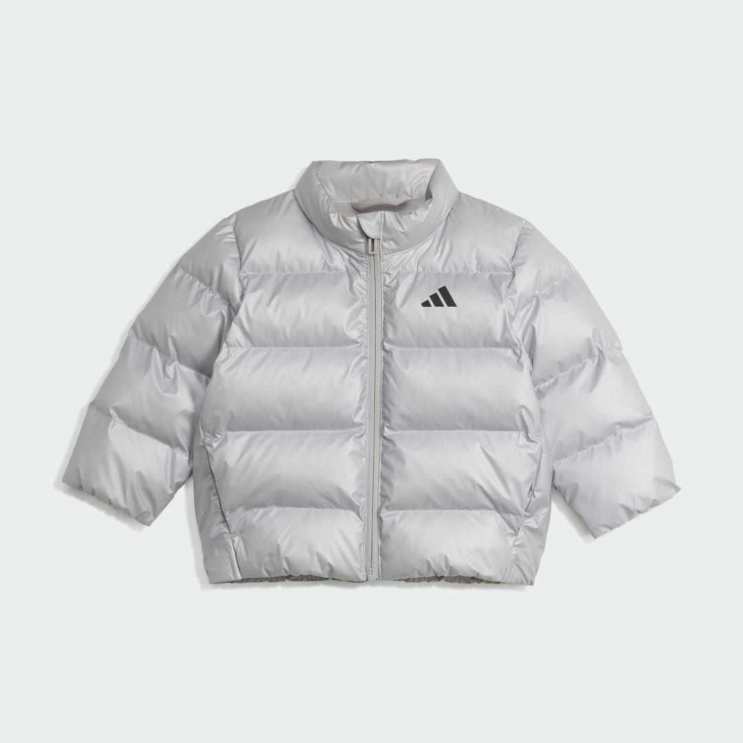 Prešívaná bunda adidas Performance Glam Faux Down Jacket Šedá | JM8870, 0