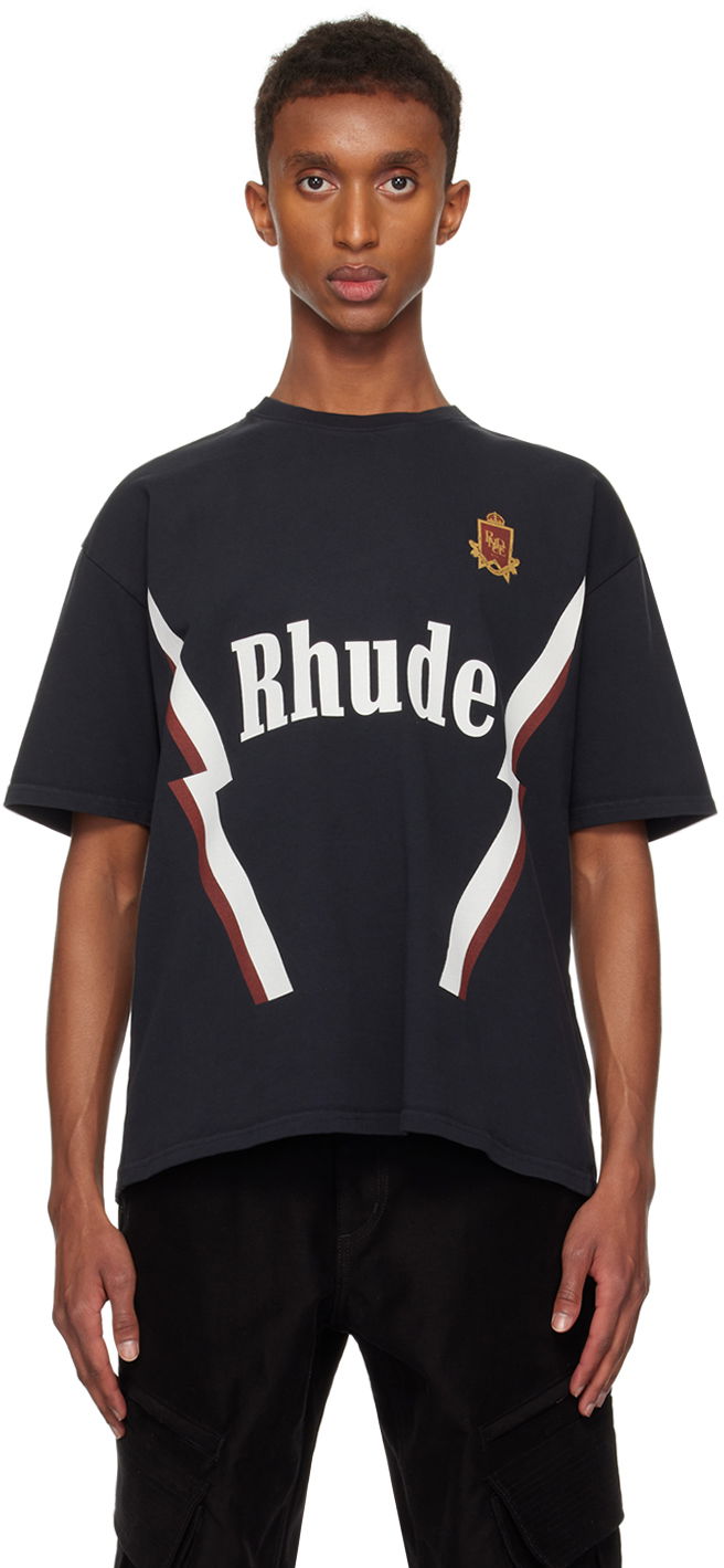 Tričko Rhude Lightning Graphic Crewneck T-shirt Čierna | RHFW24TT25012