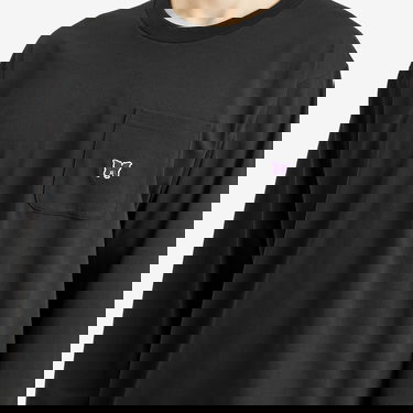 Tričko Needles Needles Papillion Long Sleeve Pocket Tee Čierna | QV361-C, 5