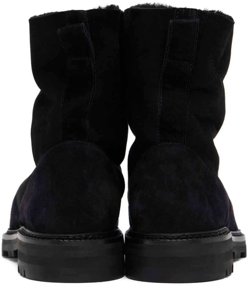 Oblečenie Manolo Blahnik Manolo Blahnik Tomosa Suede Shearling Boots Čierna | 324-2781, 1