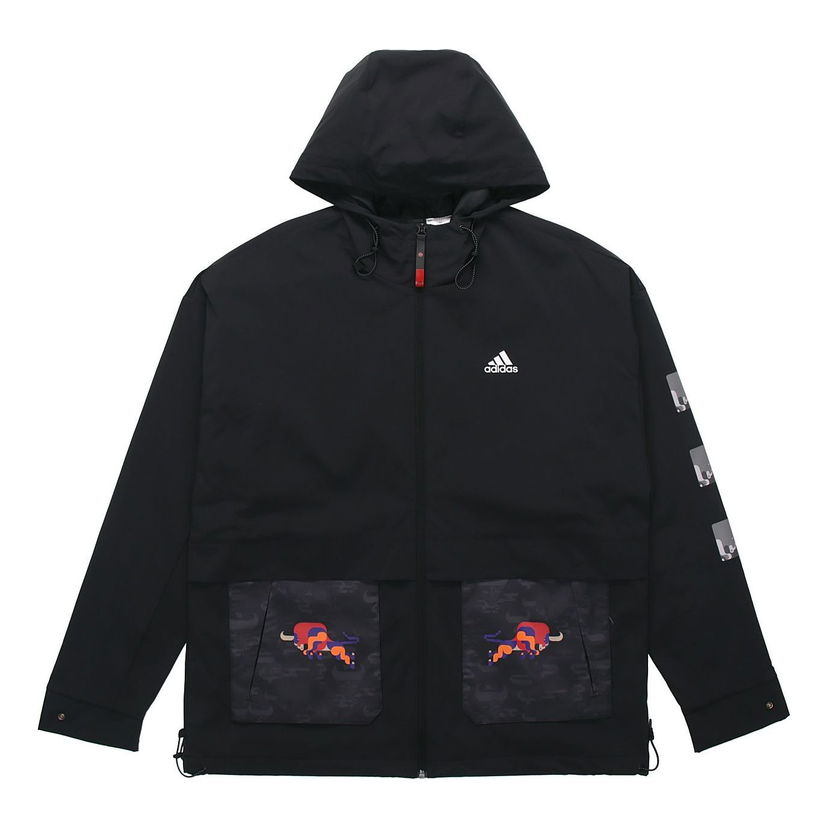 Pláštenka adidas Originals Training Sports Hooded Fleece Lined Jacket Čierna | GP1821
