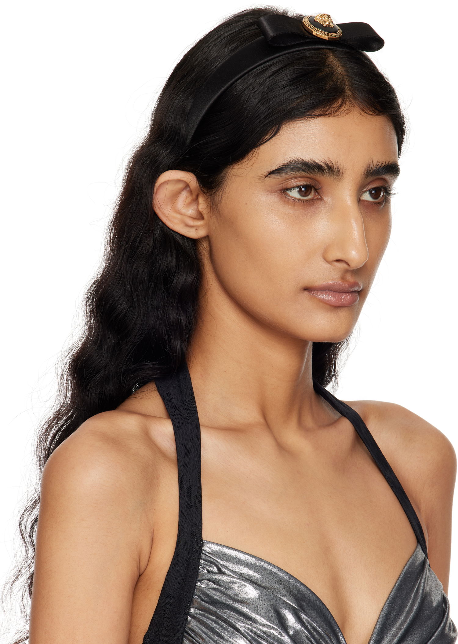 Spona Versace Versace Gianni Ribbon Headband Čierna | 1014906_1A10921_1B00F, 1