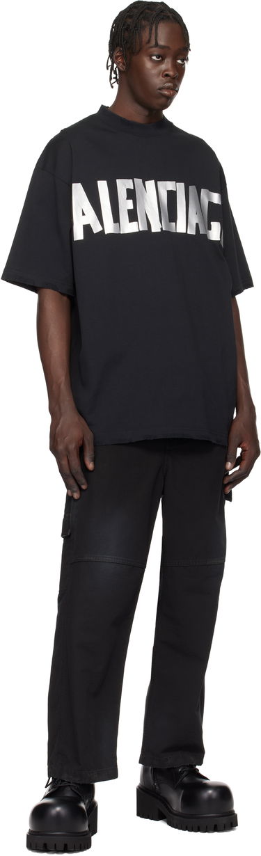 Tričko Balenciaga New Tape Type Graphic Print T-Shirt Čierna | 739784-TQVQ8-1073, 3