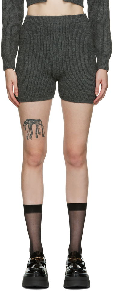 Šortky Alexander Wang Wool Knit Shorts Šedá | 4KC3224010, 0