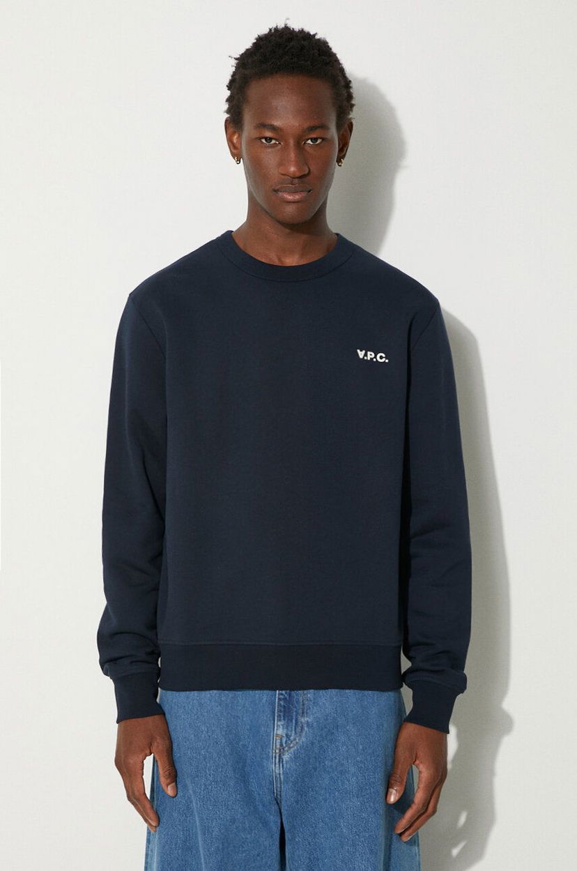 Mikina A.P.C. Crewneck Sweatshirt Modrá | COHBR.H27916.TIQ