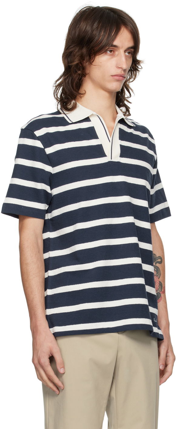 Polo tričko Paul Smith Paul Smith Striped Spread Collar Polo Navy | M1R-063Z-N02435-47, 1