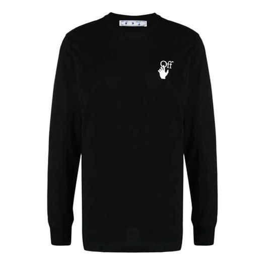 Tričko Off-White Off-White Logo Long Sleeve T-Shirt Čierna | OMAB001F21JER0011084