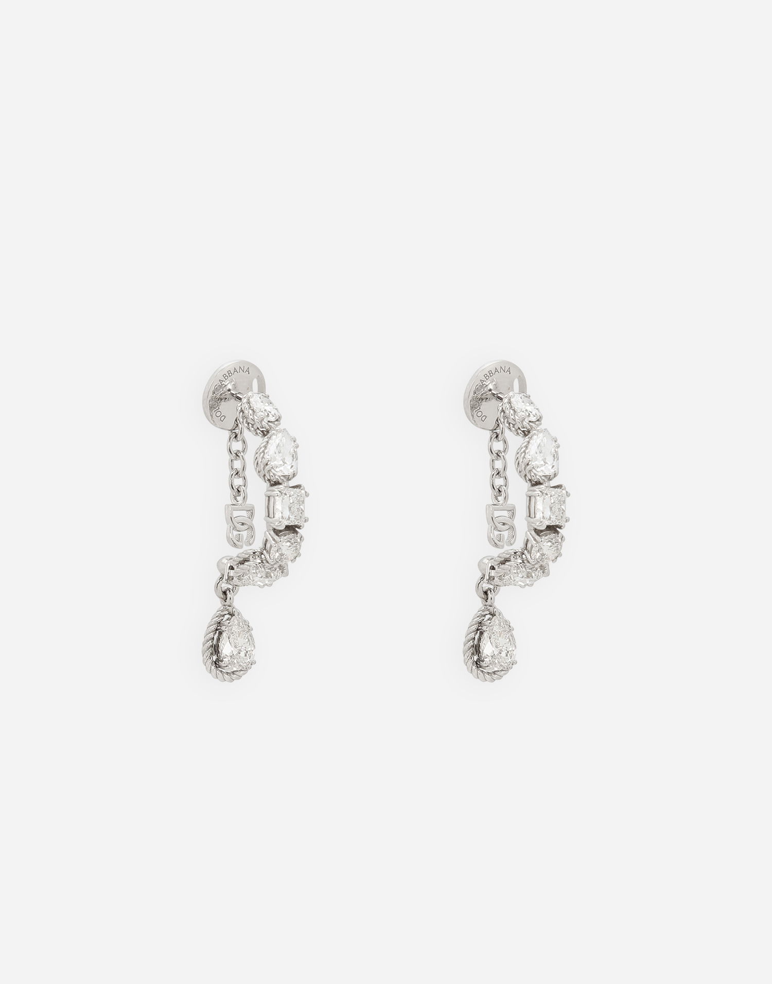 Náušnice Dolce & Gabbana 18K White Gold Easy Diamond Earrings Metalická | WEQD1GWDIA180001, 1